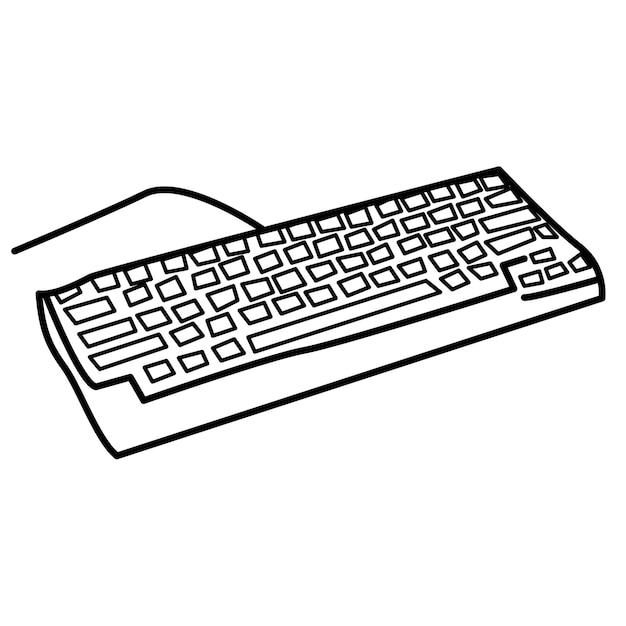 keyboard with cord