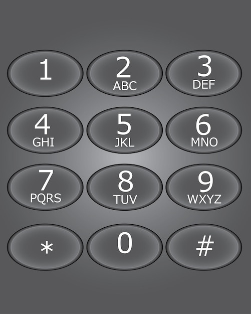 keypad for telephone