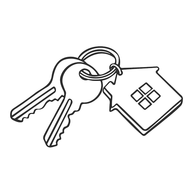 Keys to a new house real estate purchase a logo for a realtor
