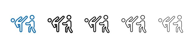 Kickboxing icon Outline vector logo for web ui