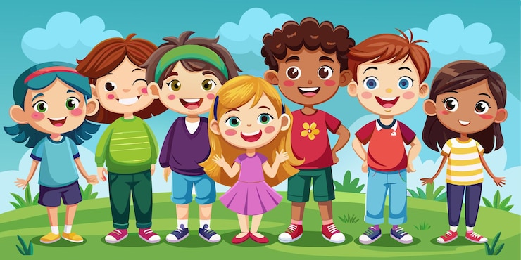 Vektori kids forever kids friendship kids group