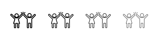 Kids or children icon Outline sign symbol set