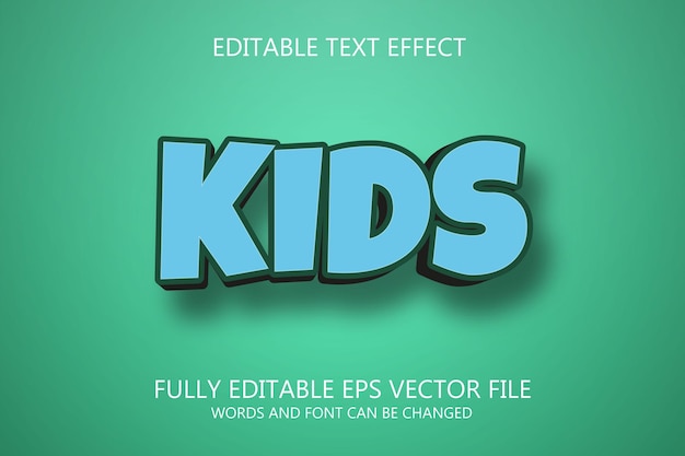 Kids text effect