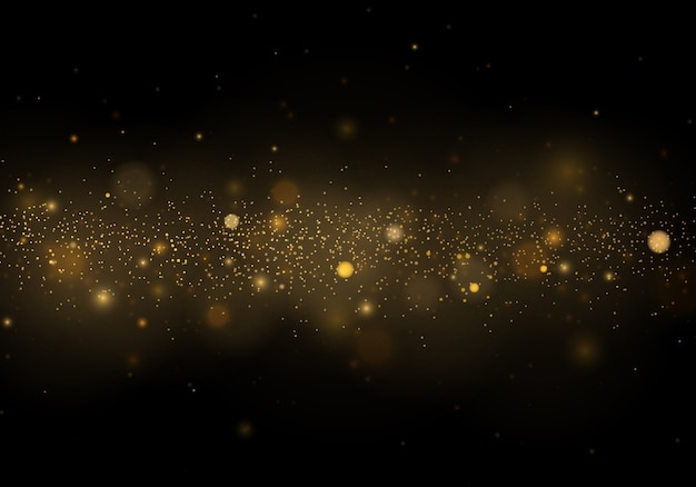 Kimaltelevat maagiset pölyhiukkaset. Abstrakti tausta bokeh-efektillä