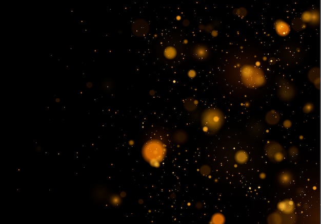 Kimaltelevat maagiset pölyhiukkaset. Abstrakti tausta bokeh-efektillä