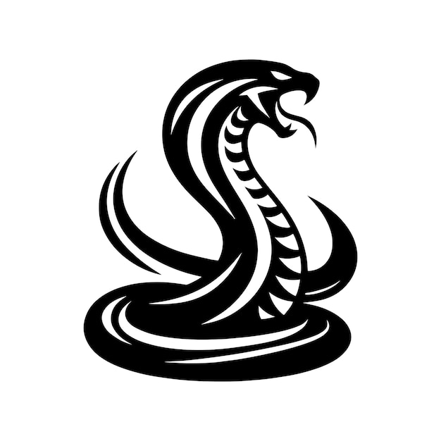 king cobra logo template isolated brand identity icon abstract vector graphic