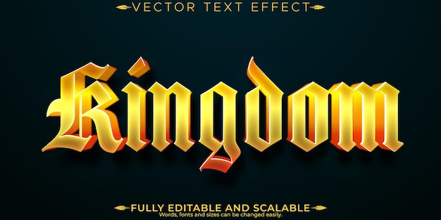 kingdom editable text effect editable empire and castle text style