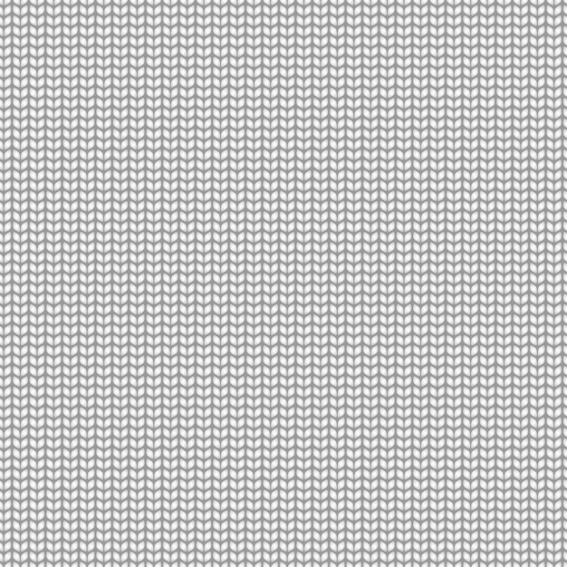 Knitted pattern. Seamless white sweater or scarf texture, cartoon handmade wool carpet texture