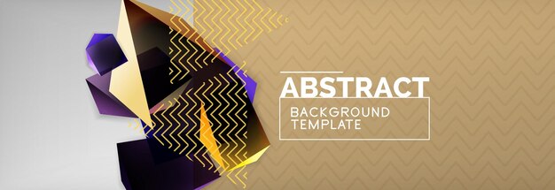 Kolmiomaiset 3D-geometriset muodot sommittelu abstrakti tausta