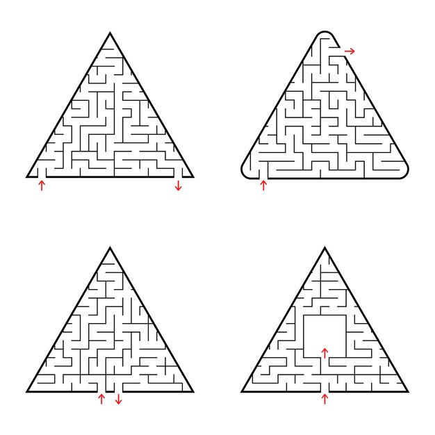 Kolmionmuotoinen labyrintti.