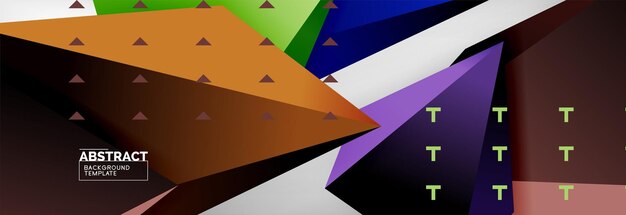 Kolmiot, monikulmainen tausta, vektori, 3d-poly-mallipohja