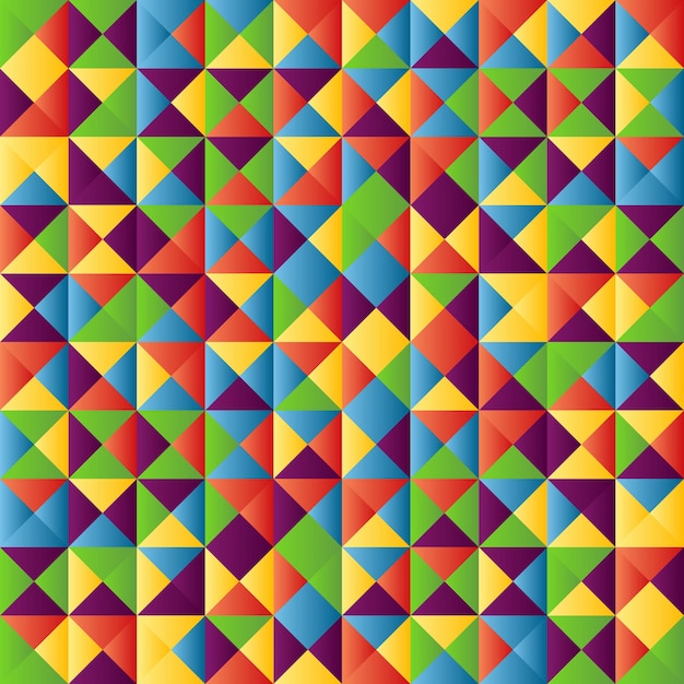 Kuva värikkäästä geometrisestä abstraktista taustasta.