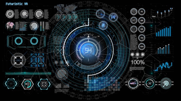 Kuvitus konseptisuunnitteluun Eristetty vektorisarja Futuristinen vektori