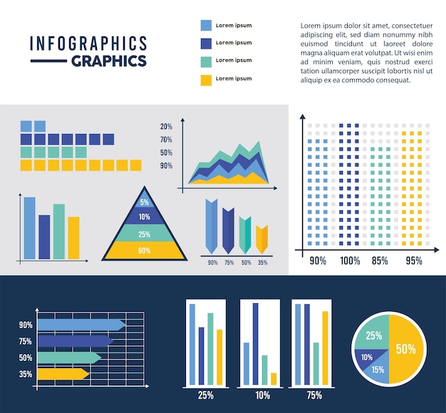 Kymmenen infografiikkamallin ikonia