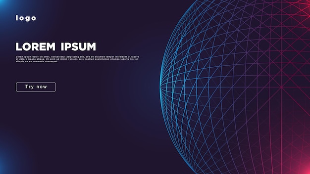 Laconic background in dark blue tones with a light flare