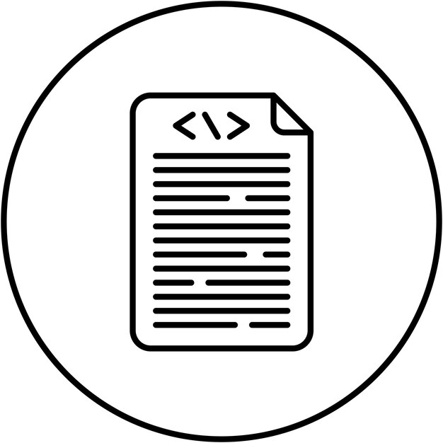 Lähdekoodi kuvake vektori kuva voidaan käyttää koodittomuuteen