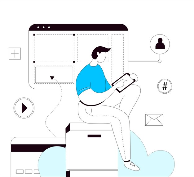 Landing page vector
