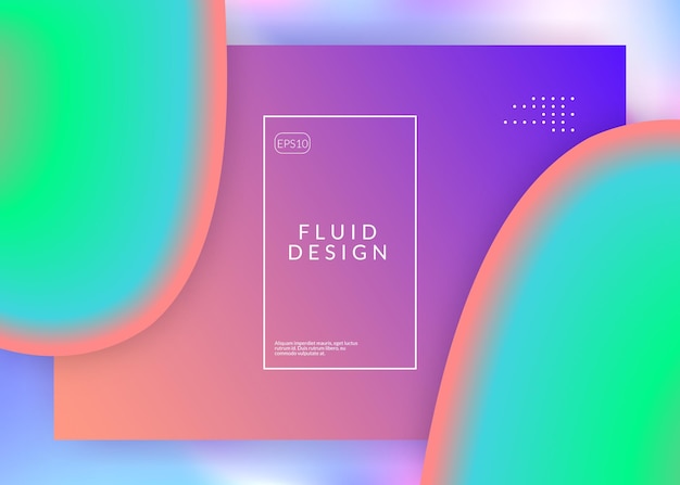 Landing page with liquid dynamic elements and fluid shapes