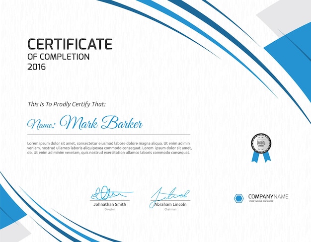 Landscape Certificate Template