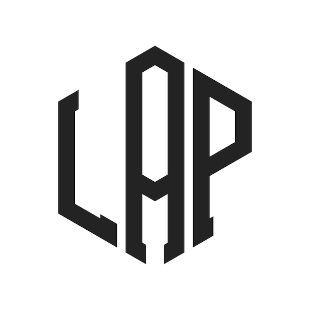 LAP Logo Design Initial Letter LAP Monogram Logo using Hexagon shape