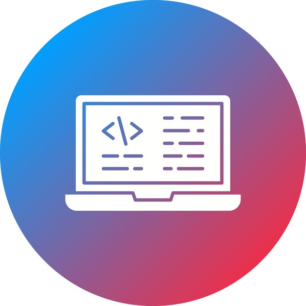 Laptop Coding icon vector image Can be used for Web Hosting
