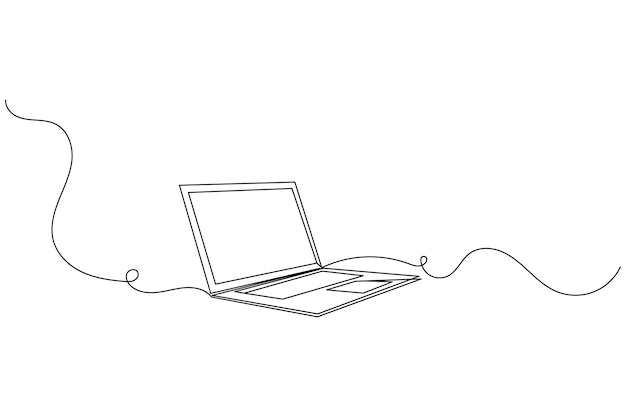 Laptop One Line Drawing