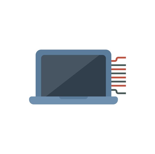 Laptop showing artificial intelligence algorithm processing data