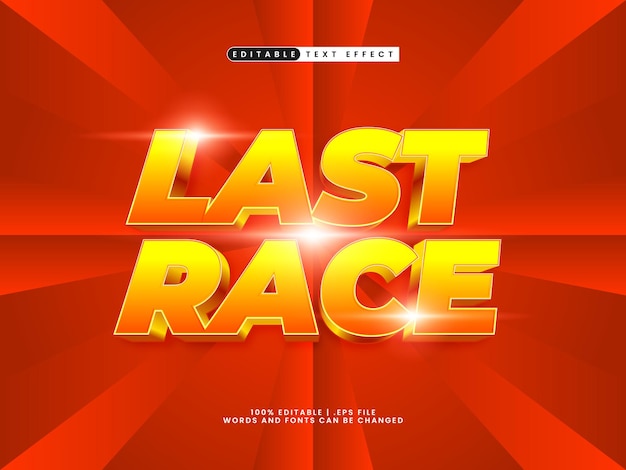 last race editable text effect in race and speed text style