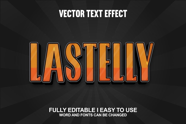 Lastelly Editable Vector 3d Text Effect