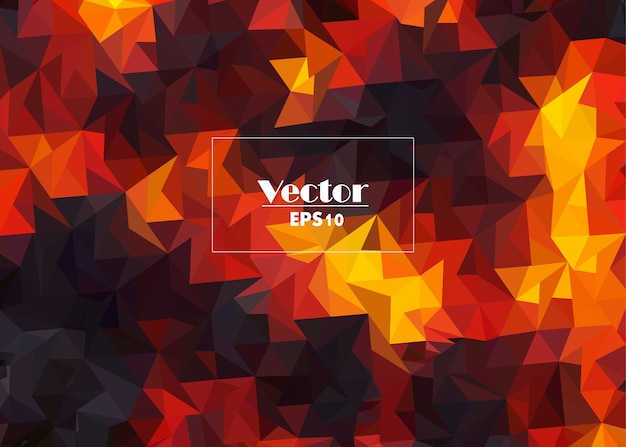 Lava flows abstract vector image stylized from triangles