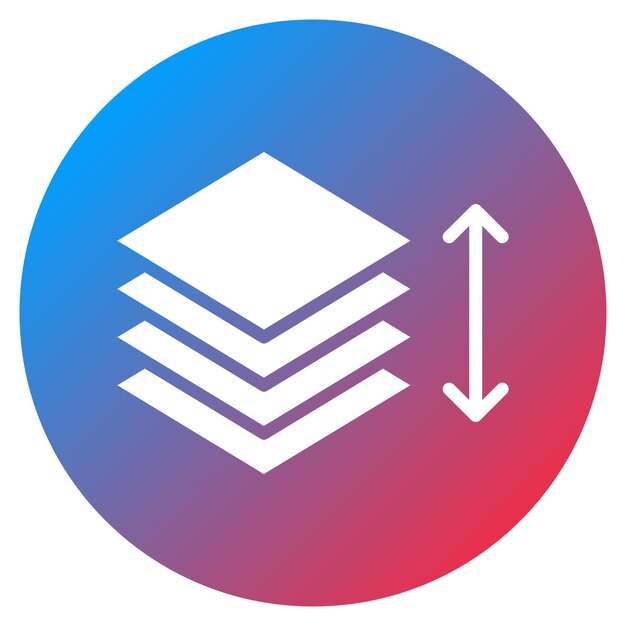 Layer Height icon vector image Can be used for 3d Printing