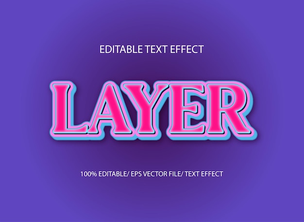 Layer text effect