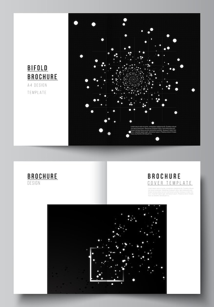 layout of two mockups templates for brochure