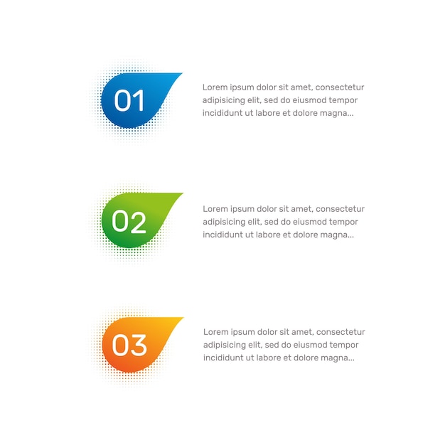 Layout workflow Outline colorful menu for app interface Number options Web design of buttons elements Infographics 1 2 3 vector template Text illustration
