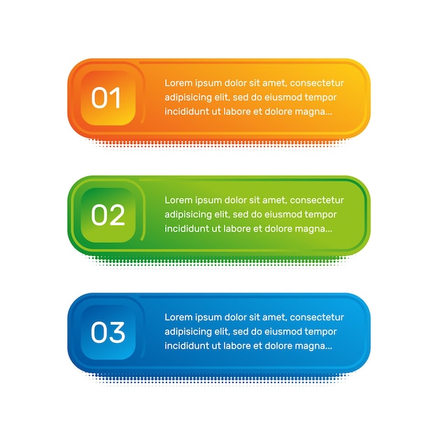 Layout workflow Outline colorful menu for app interface Number options Web design of buttons elements Infographics 1 2 3 vector template Text illustration