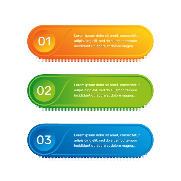 Layout workflow Outline colorful menu for app interface Number options Web design of buttons elements Infographics 1 2 3 vector template Text illustration