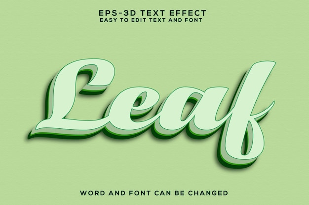 Leaf 3d text