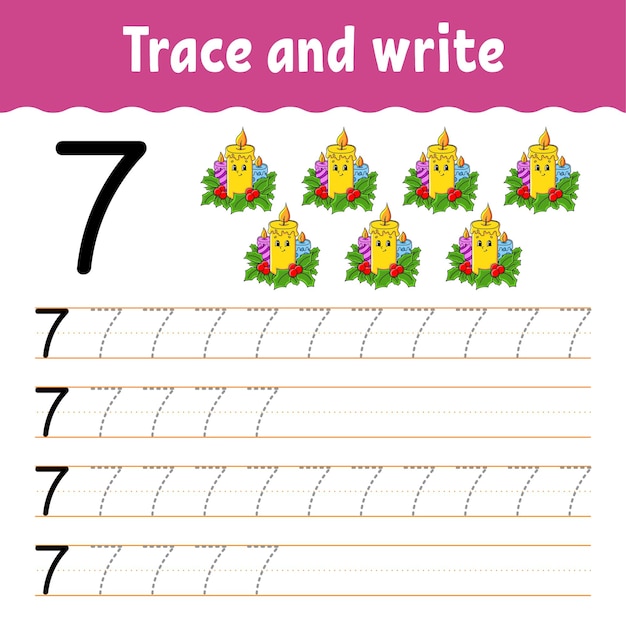 Learn Numbers. Trace and write.