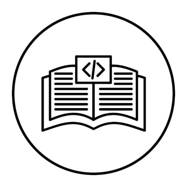 learn to code vector icon can be used for no code iconset