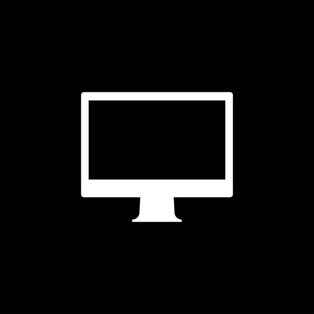 LED monitor icon Vector linear sign symbol logo of TV set for mobile concept and web design