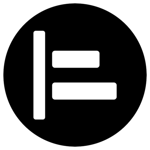 Left alignment Vector Icon Design Illustration