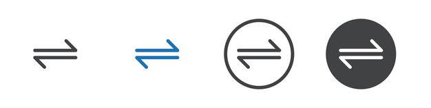 Left and right arrows icon Vector logo outline