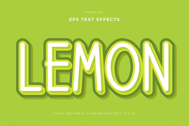 Lemon 3d text effect