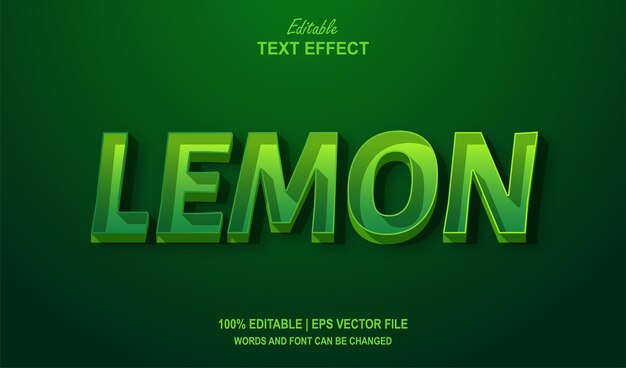 Lemon Fruit Editable Text Effect
