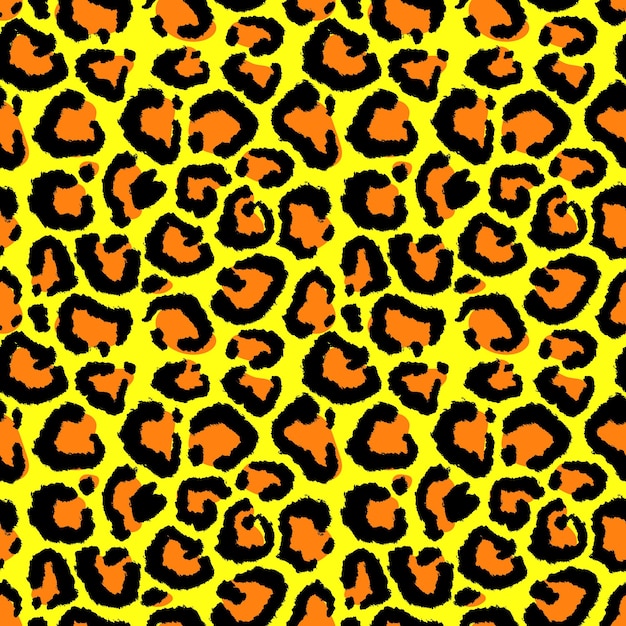 Leopard imitation seamless pattern vector illustration