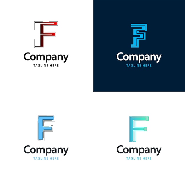 letter f big logo pack design creative modern logos design for your business