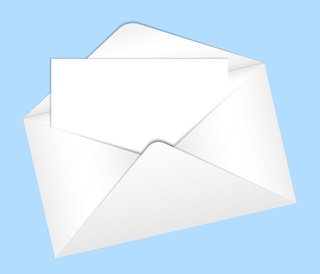 Letter in an envelope with place for text or your design classic white mail envelope with a blank sh