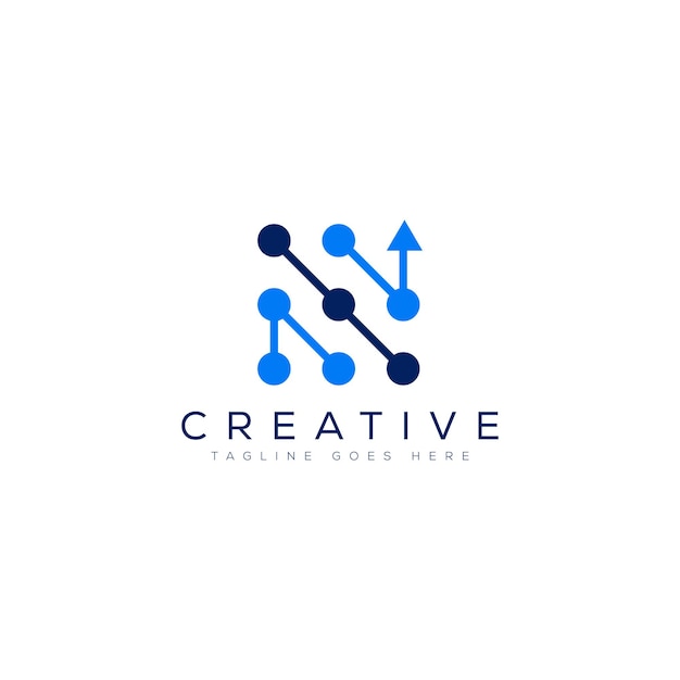 Letter N logo design template vector illustration