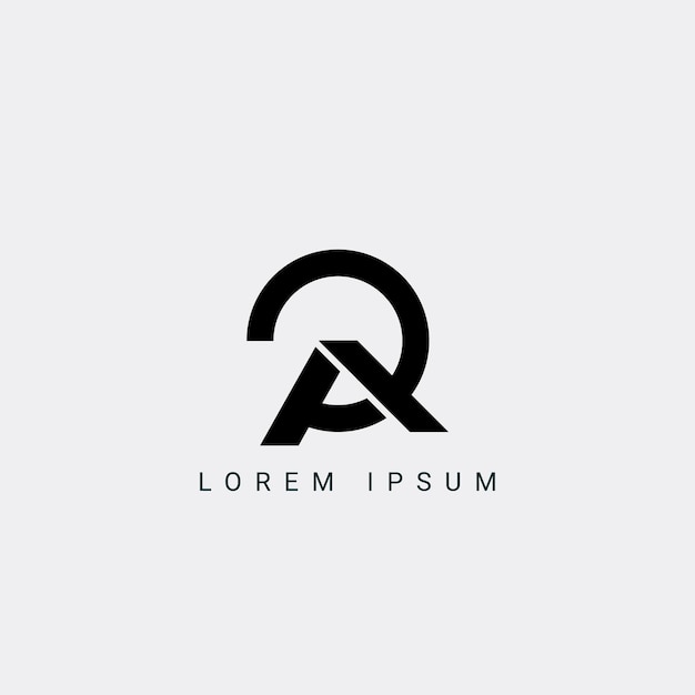 Letter QA and AQ monogram initial logo geometric modern gradient grid logo
