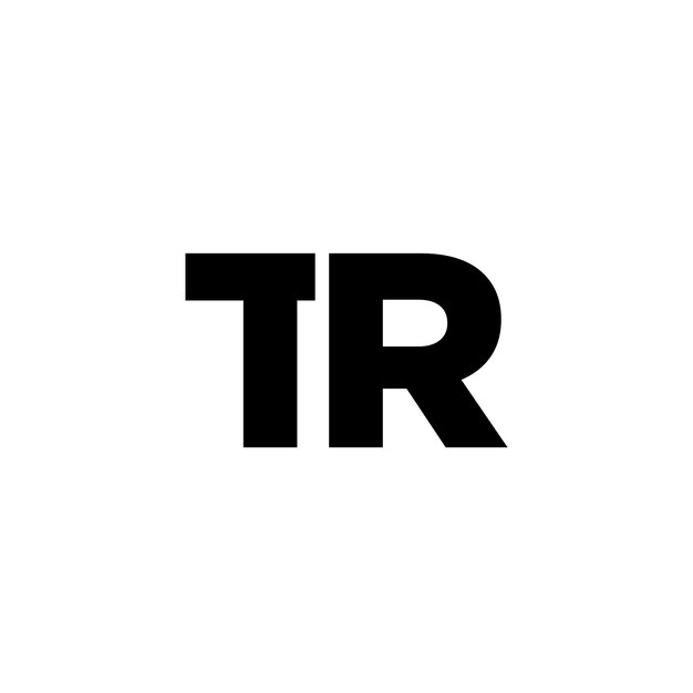 letter t and r tr logo design template minimal monogram initial based logotype